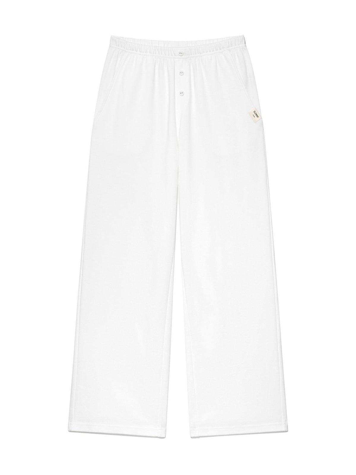GLOWNY G Button Fly Pants (White)