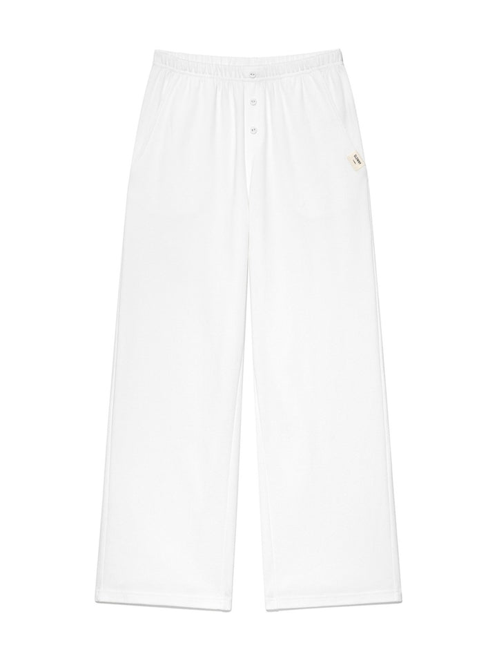 GLOWNY G Button Fly Pants (White)