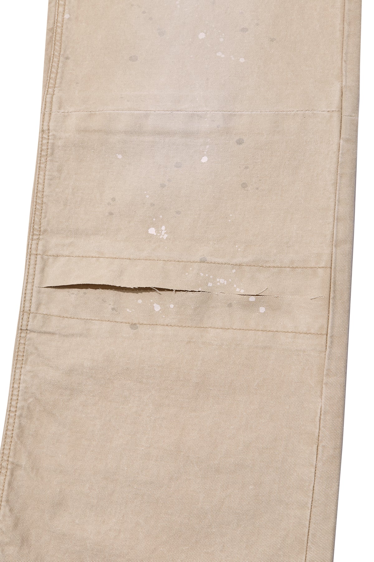 [matinkim] UNBALANCE CUT POINT VINTAGE COTTON PANTS IN BEIGE