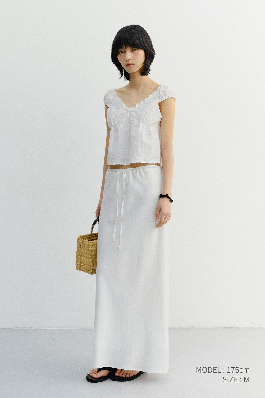 Dunst 2-Way Shoulder Blouse White