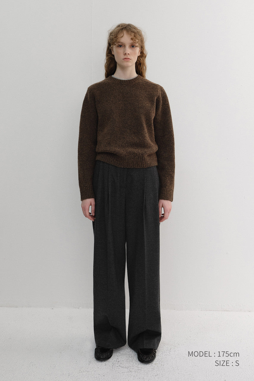 Dunst Unisex Shaggy Dog Sweater Brown