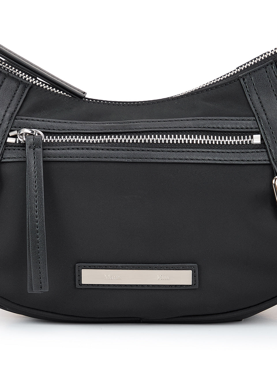 [matinkim] FABRIC ARC HOBO BAG IN BLACK