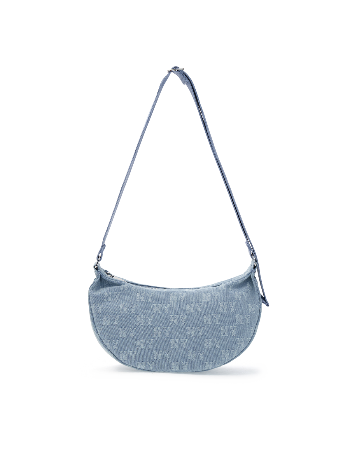 MLB Korea Classic Monogram Denim Vintage Hobo Bag
