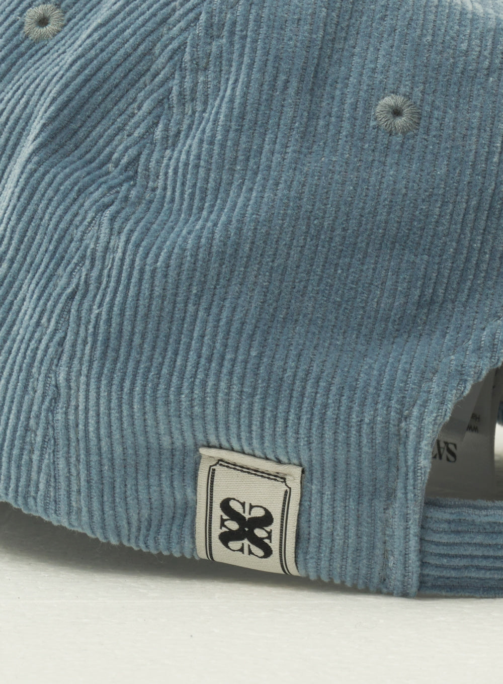 [satur] Small S logo Corduroy Ball Cap - Sky Blue
