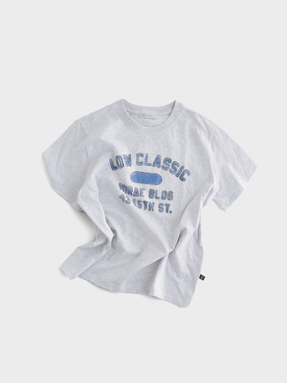 [Low Classic] Mirae Basic Tee_Light Melange Grey