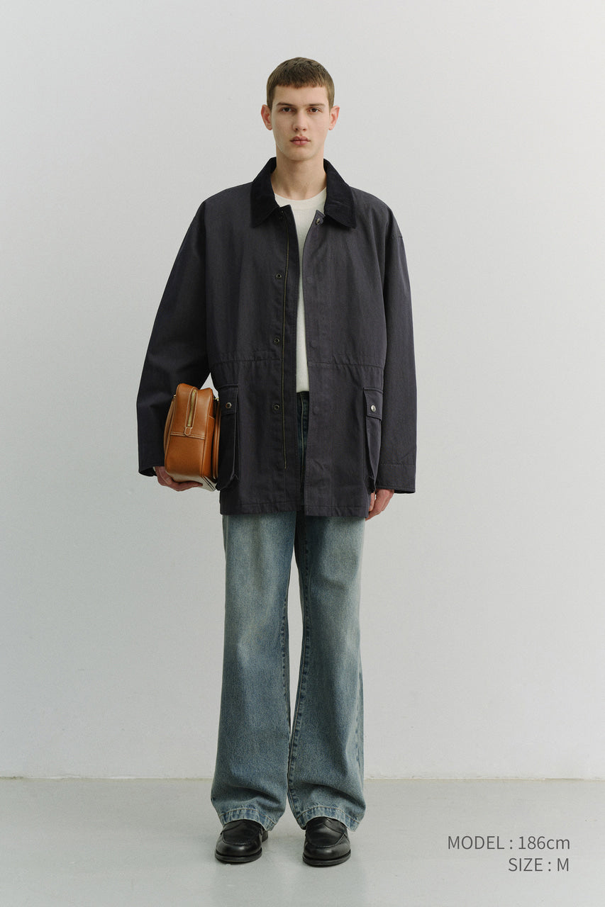 Dunst Straight Slack Jeans Greyish Light Blue