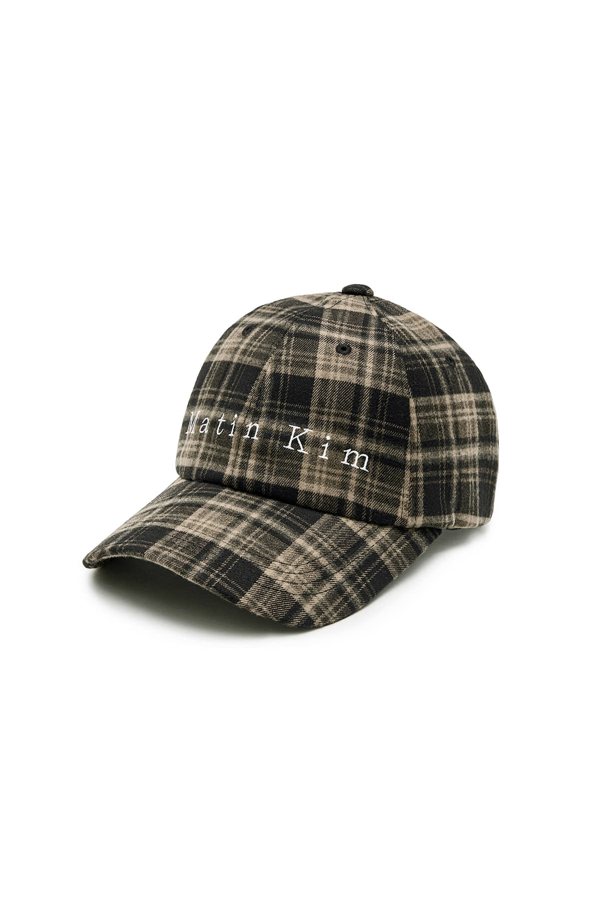 [matinkim] MATIN TYPO CHECK BALL CAP IN BLACK