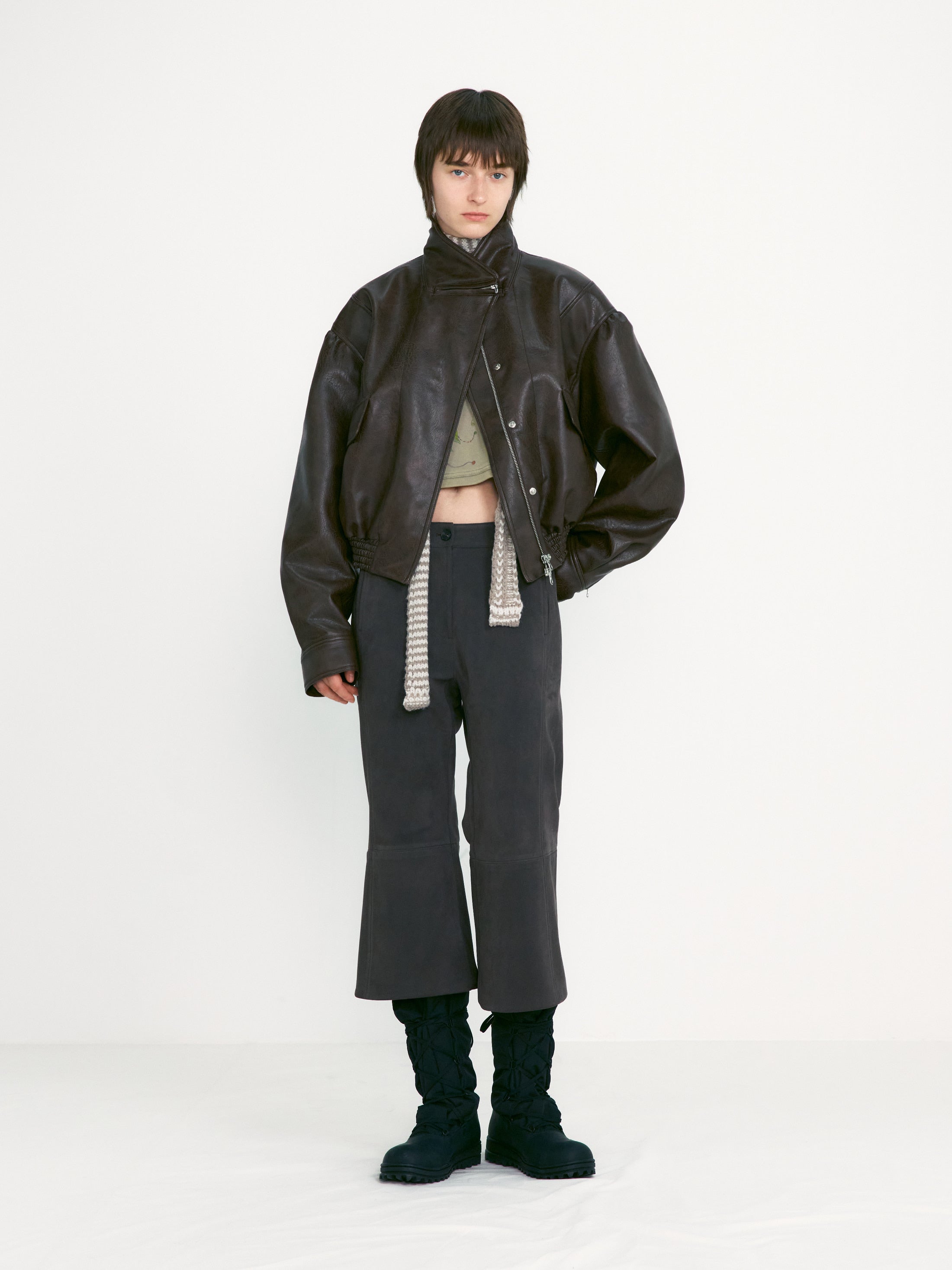 [low_classic] Leather Short Jacket
Brown