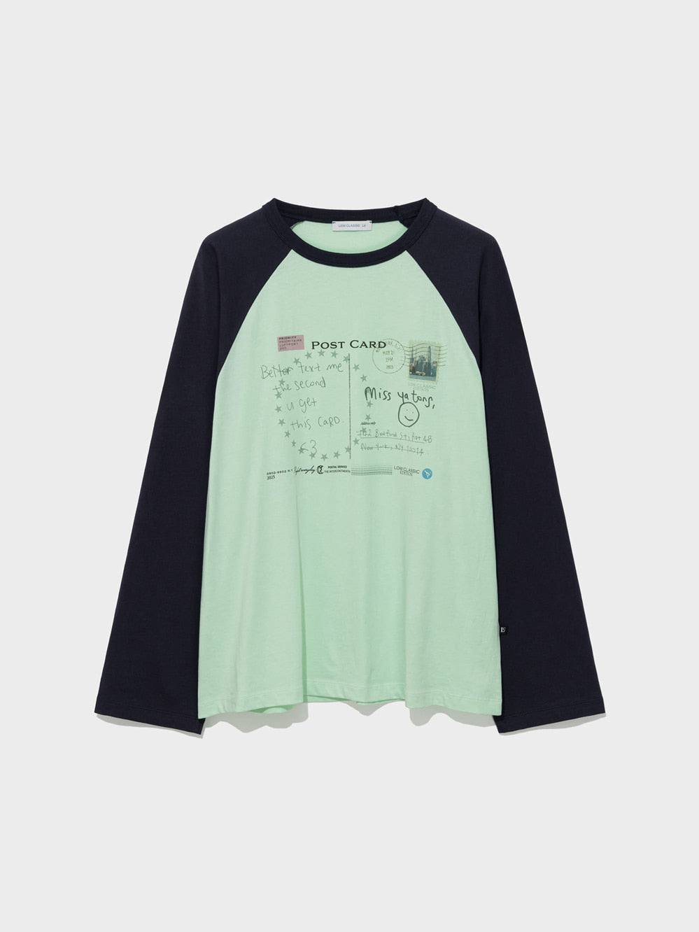 Low Classic Postcard Raglan Tee Mint