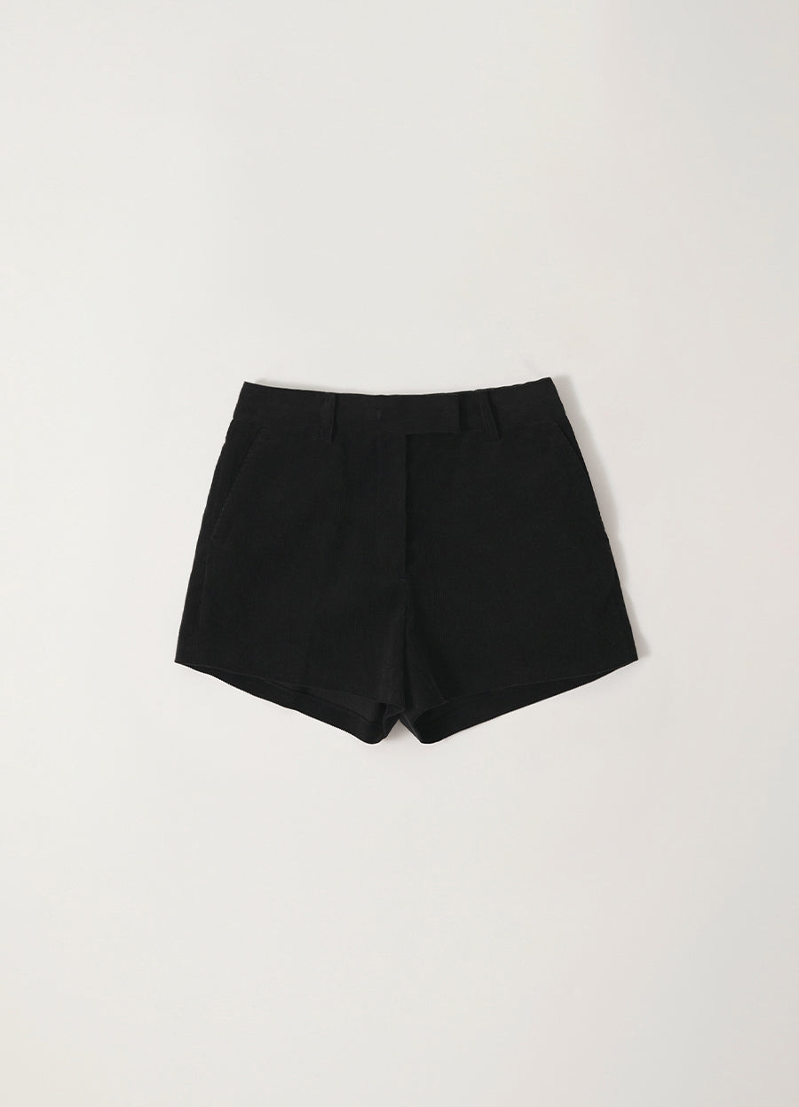 Nothing Written Micro-corduroy shorts (Black)