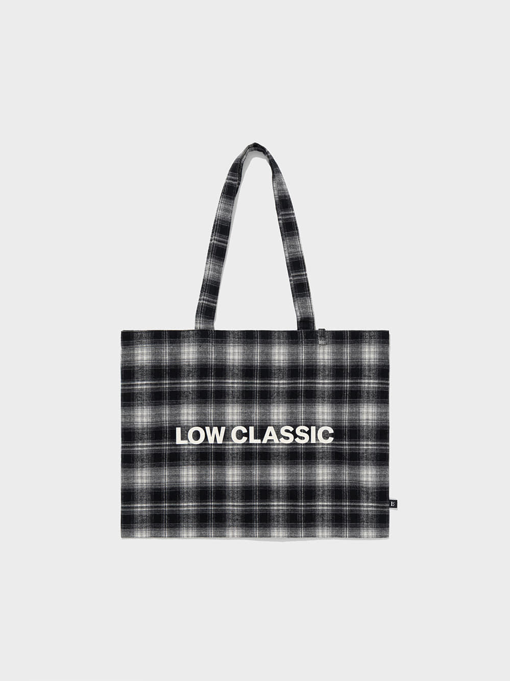 Low Classic Lc Flannel Checked Logo Midi Bag Black