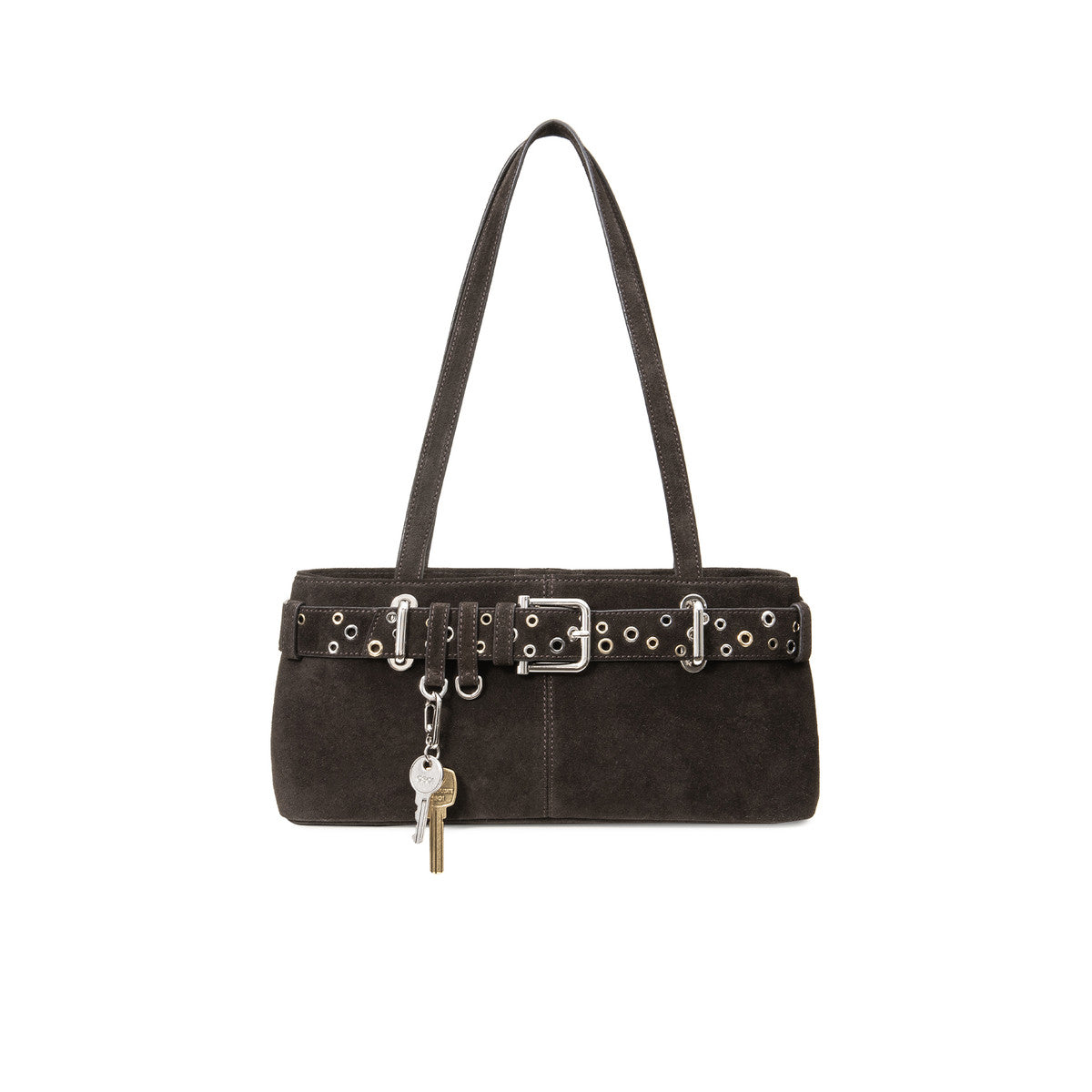 Osoi Shoulder Brocle Mini Suede Mocha Eyelets