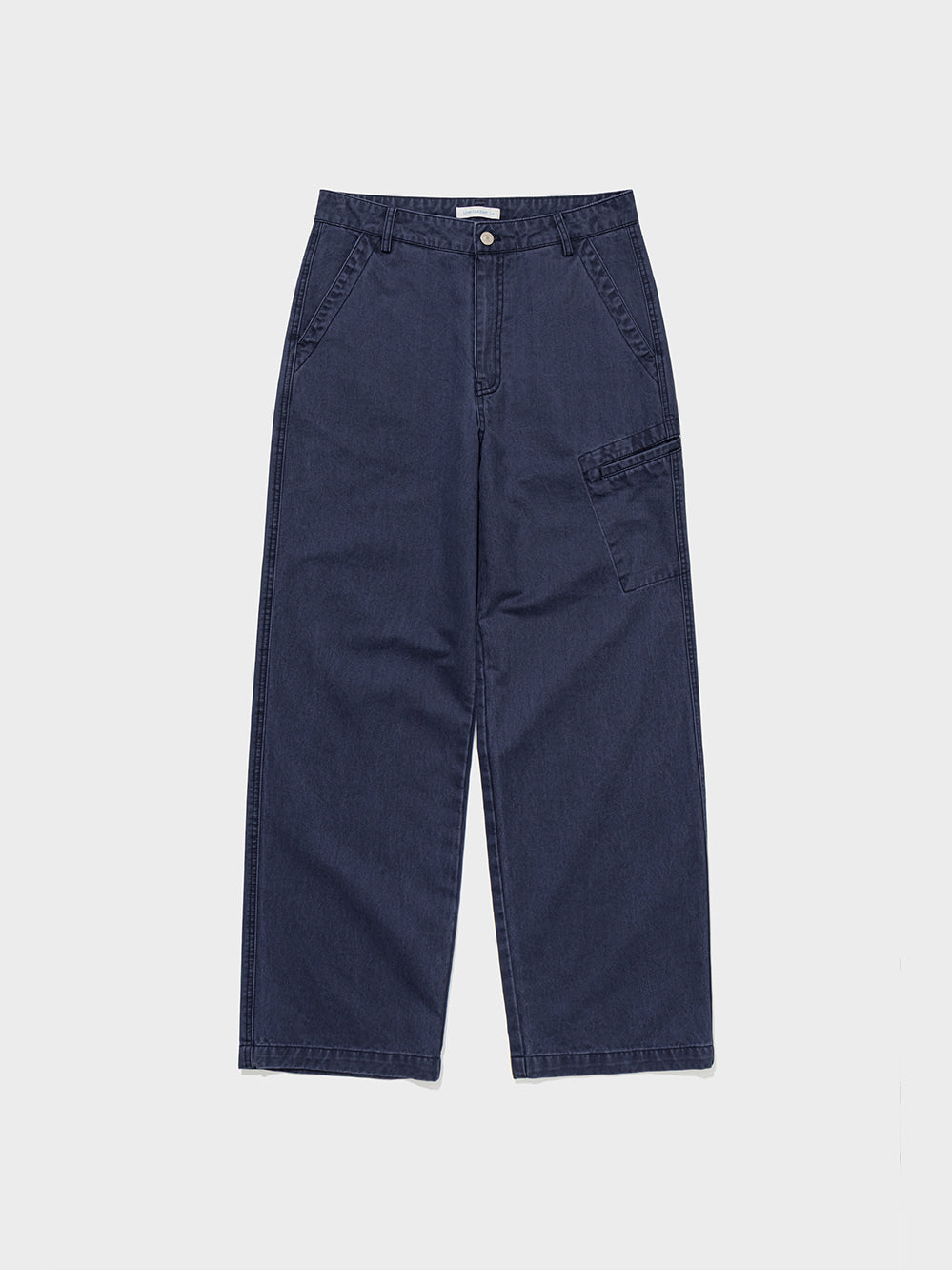 Low Classic Washed Cotton Utility Pants Navy Blue