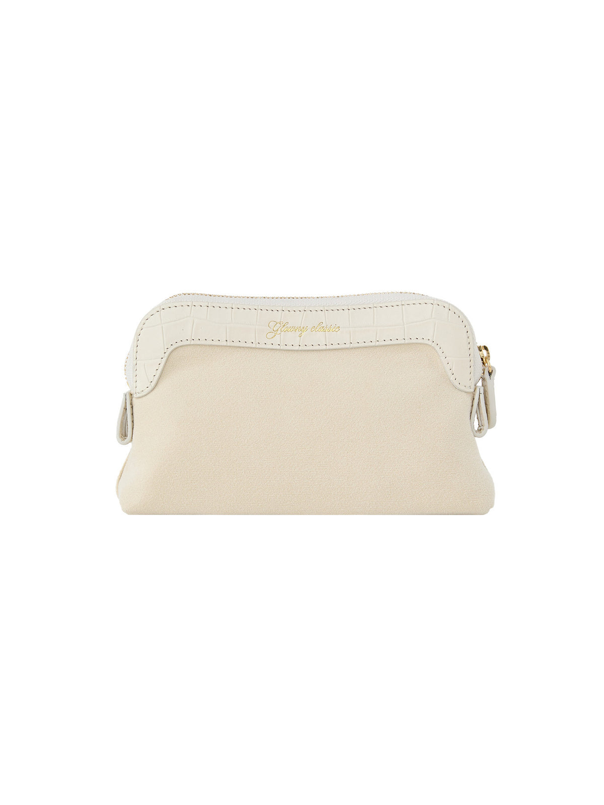 GLOWNY G Crack Leather Pouch (Ivory)