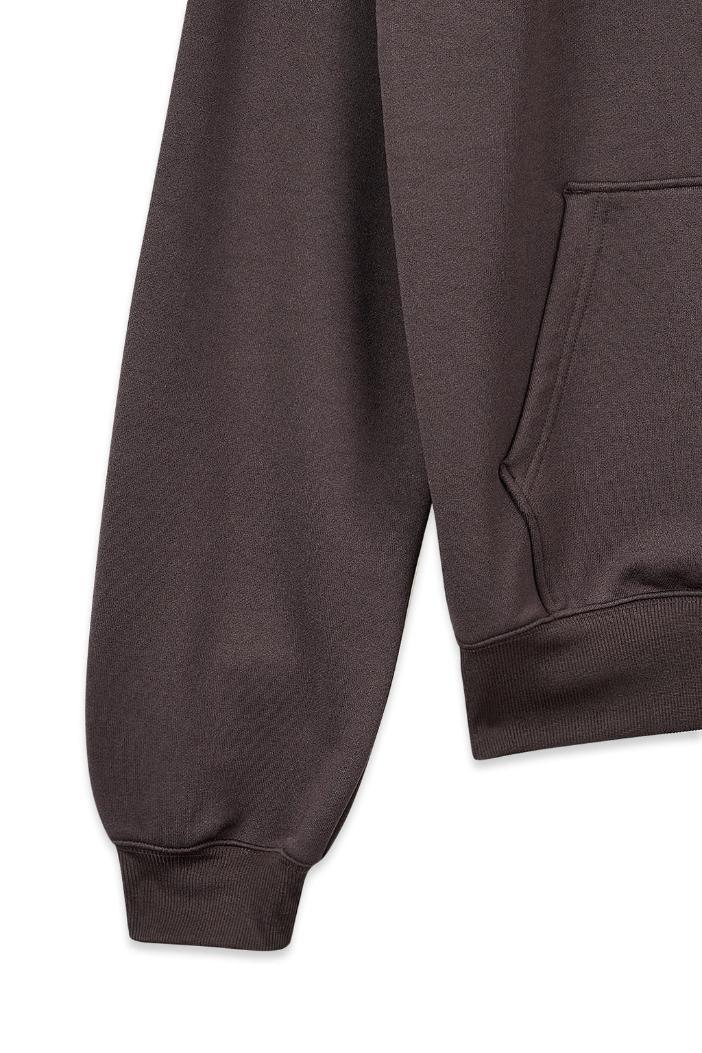 [matinkim] BACK LOGO GLITTER HOODY ZIP UP FOR MEN IN BROWN