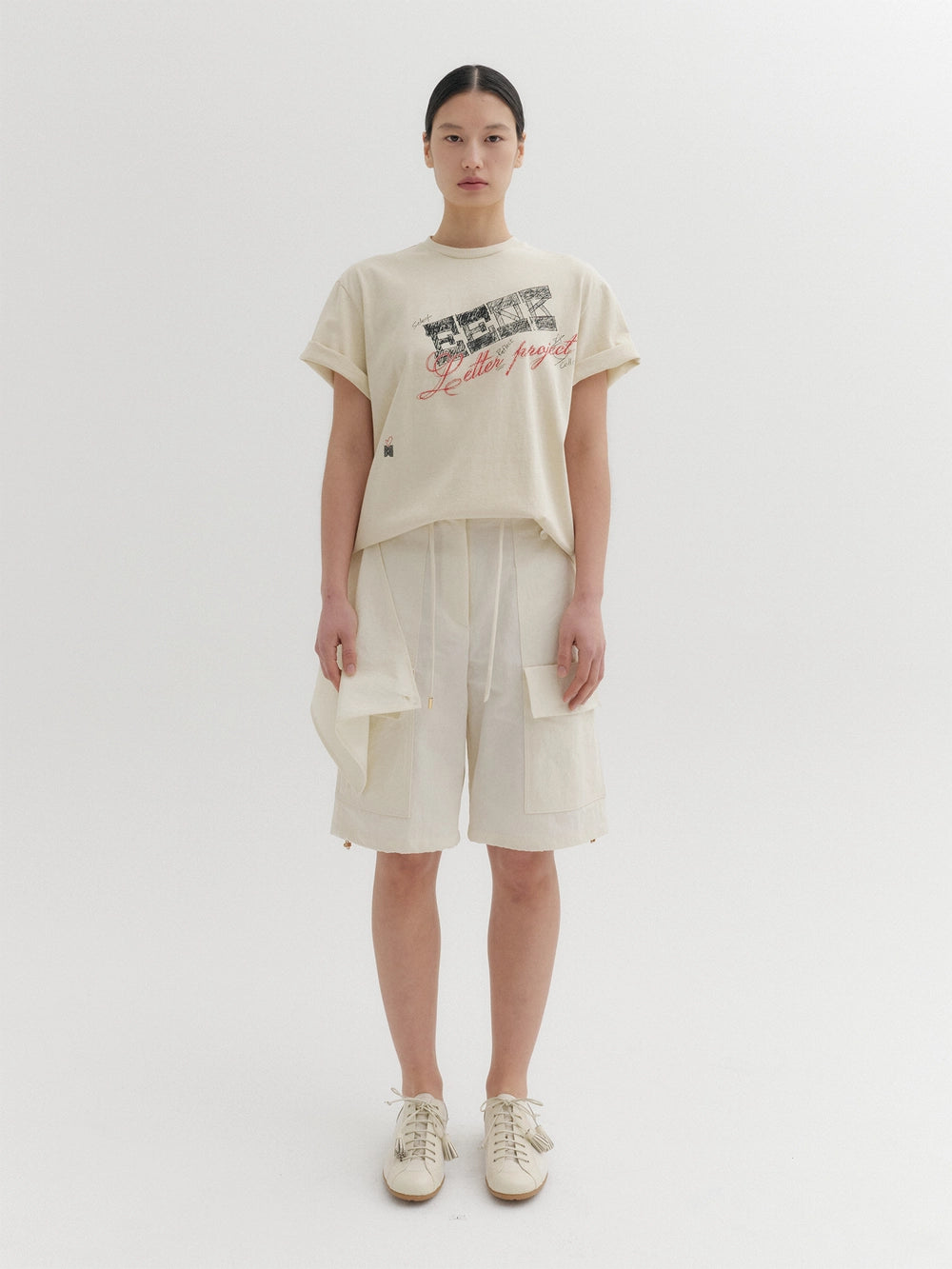 EENK Layered Shorts - Ivory