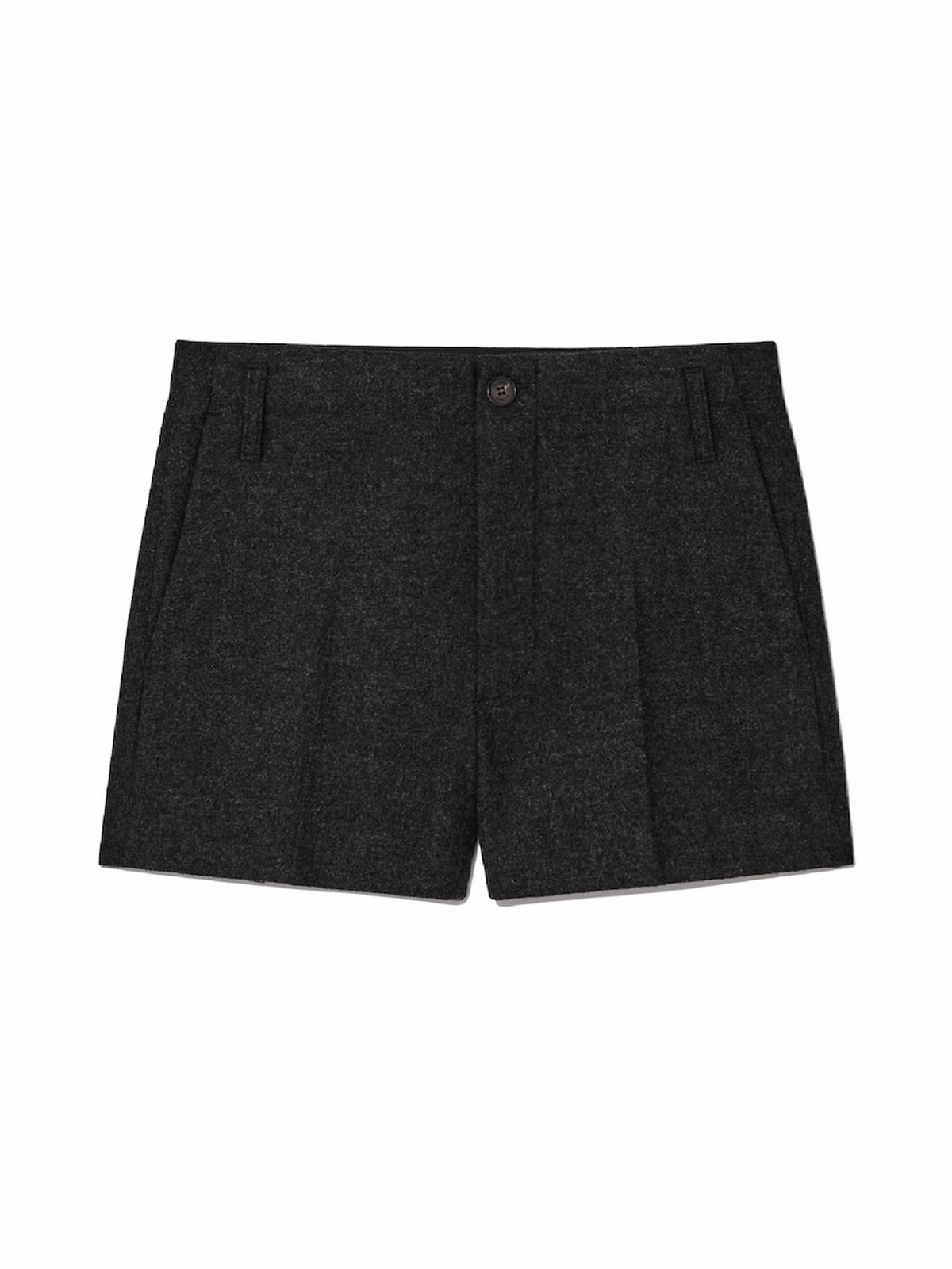 GLOWNY G Wool Mini Shorts (Charcoal)