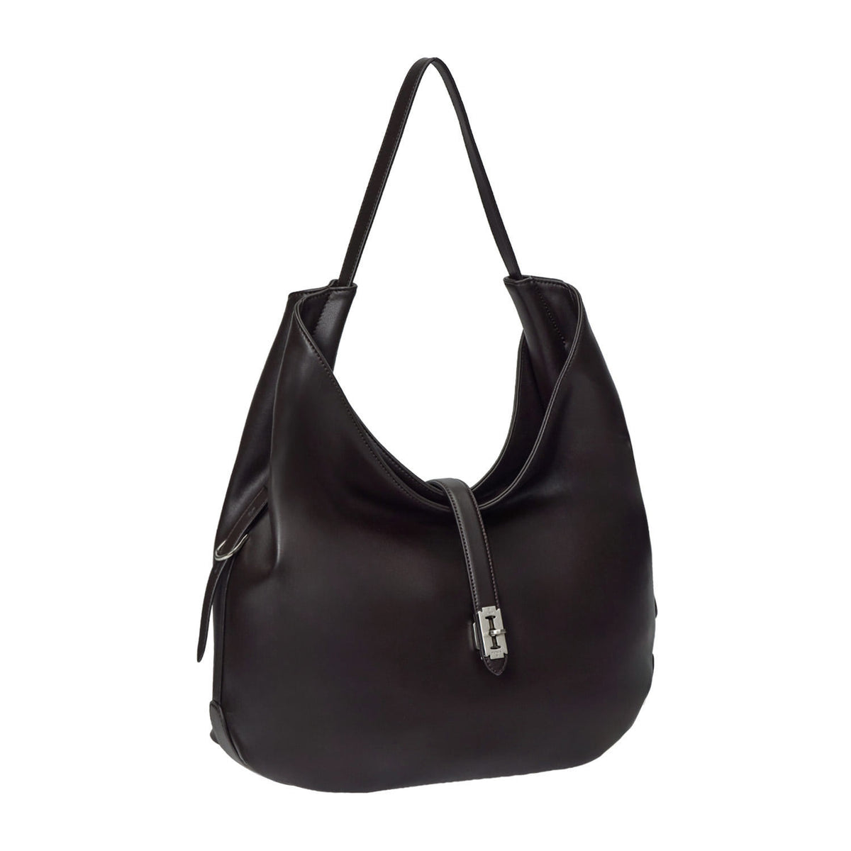 Vunque Hey City Leather Hobo M Dark Brown
