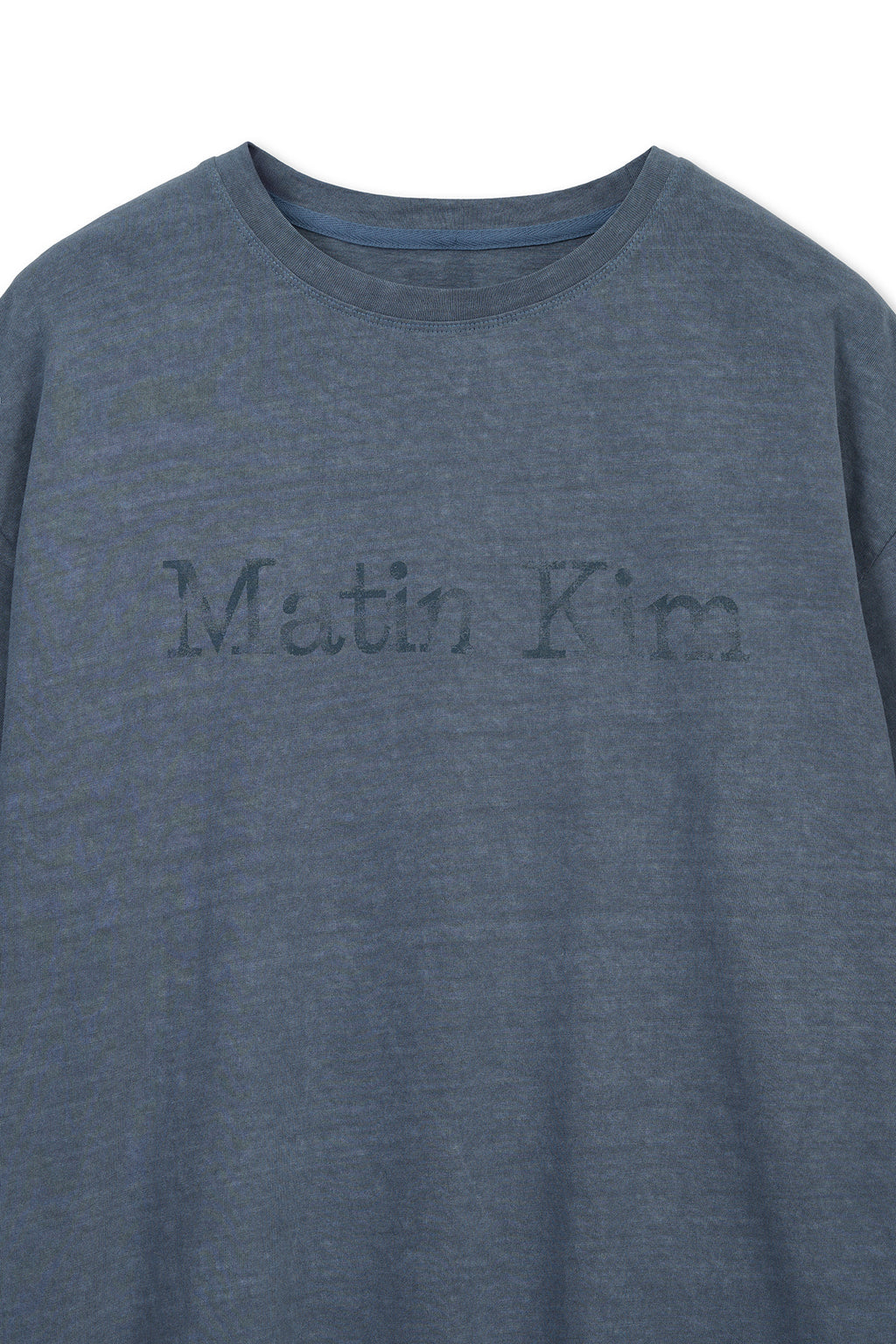 Matinkim Distressed Logo Top IN Smoke Blue
