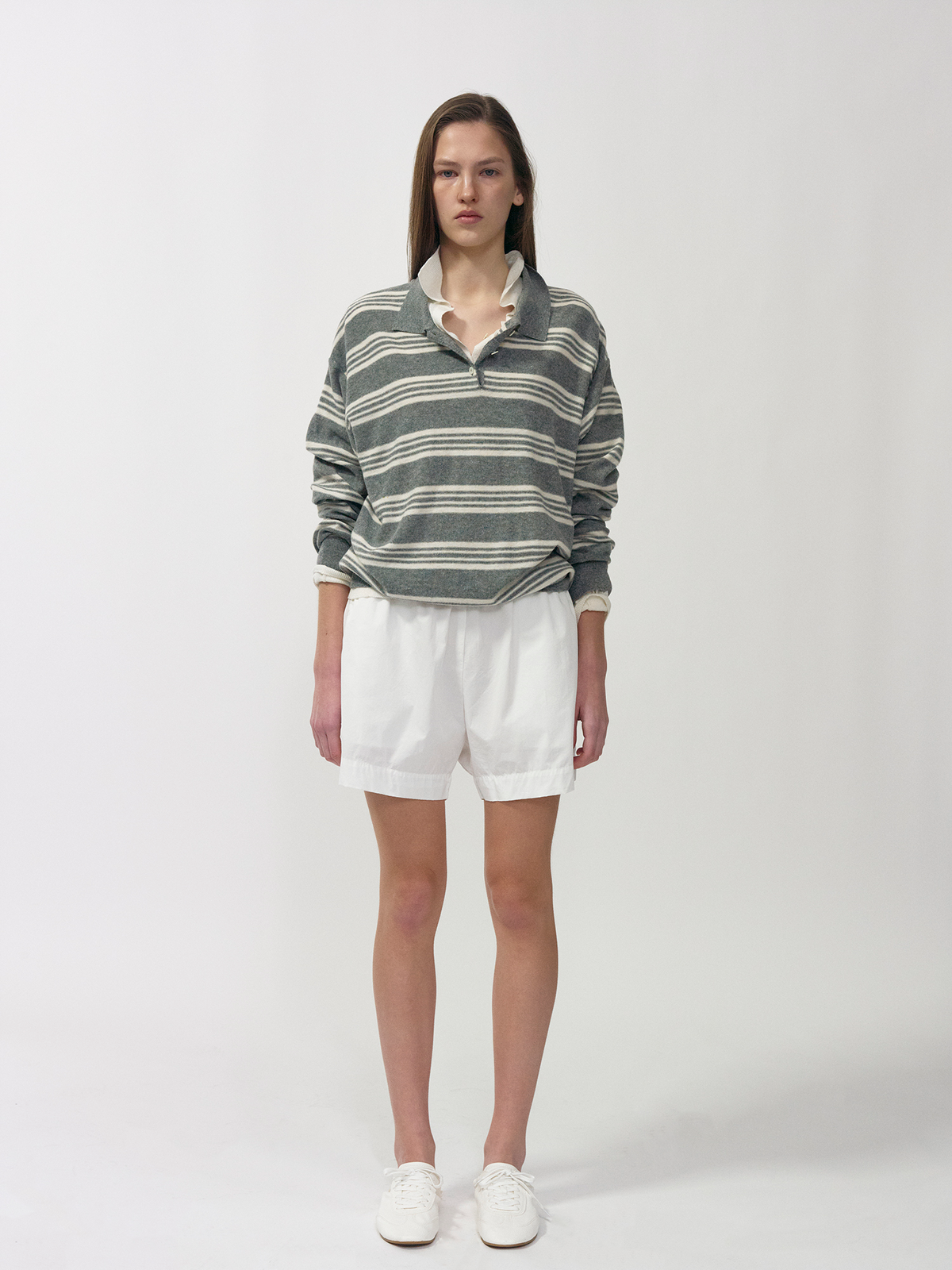 Nothing Written Kevin stripe pullover (Gray)