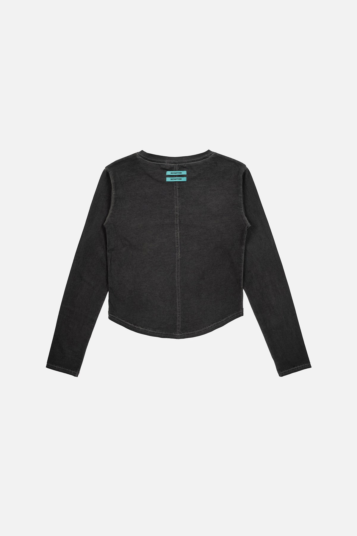 Instantfunk Pigment Cropped Tee - Charcoal
