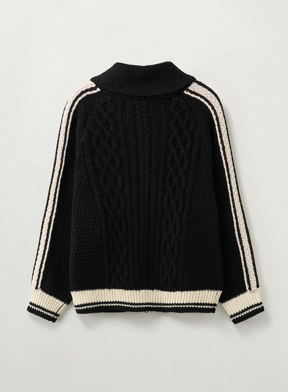 Satur (W) Lawton Cowichan Knit Cardigan - Black