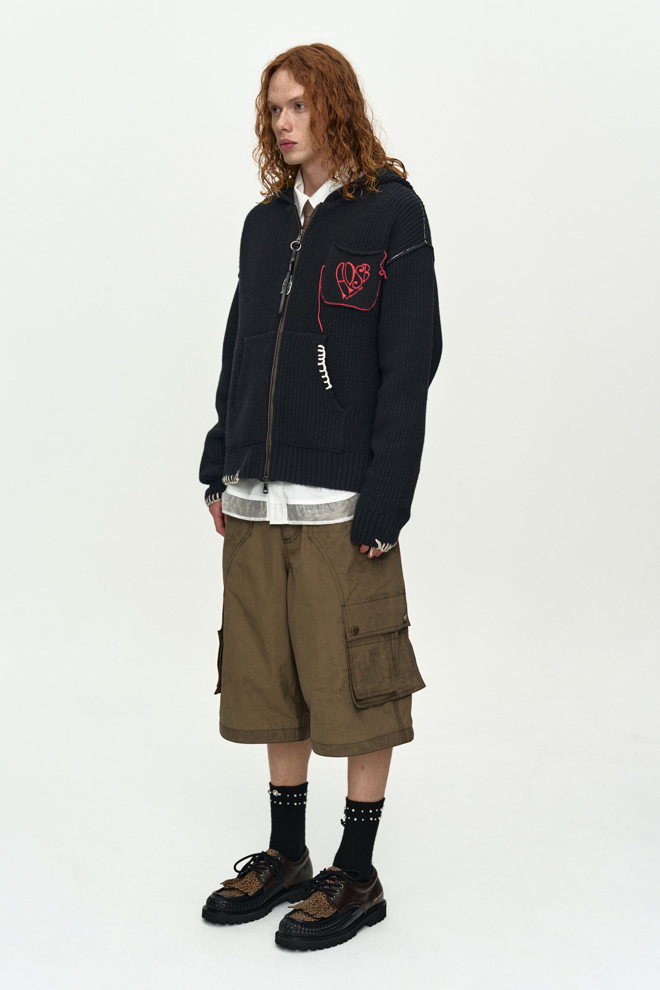 Andersson Bell Unisex Heart Logo Hood Zip-UP Sweater