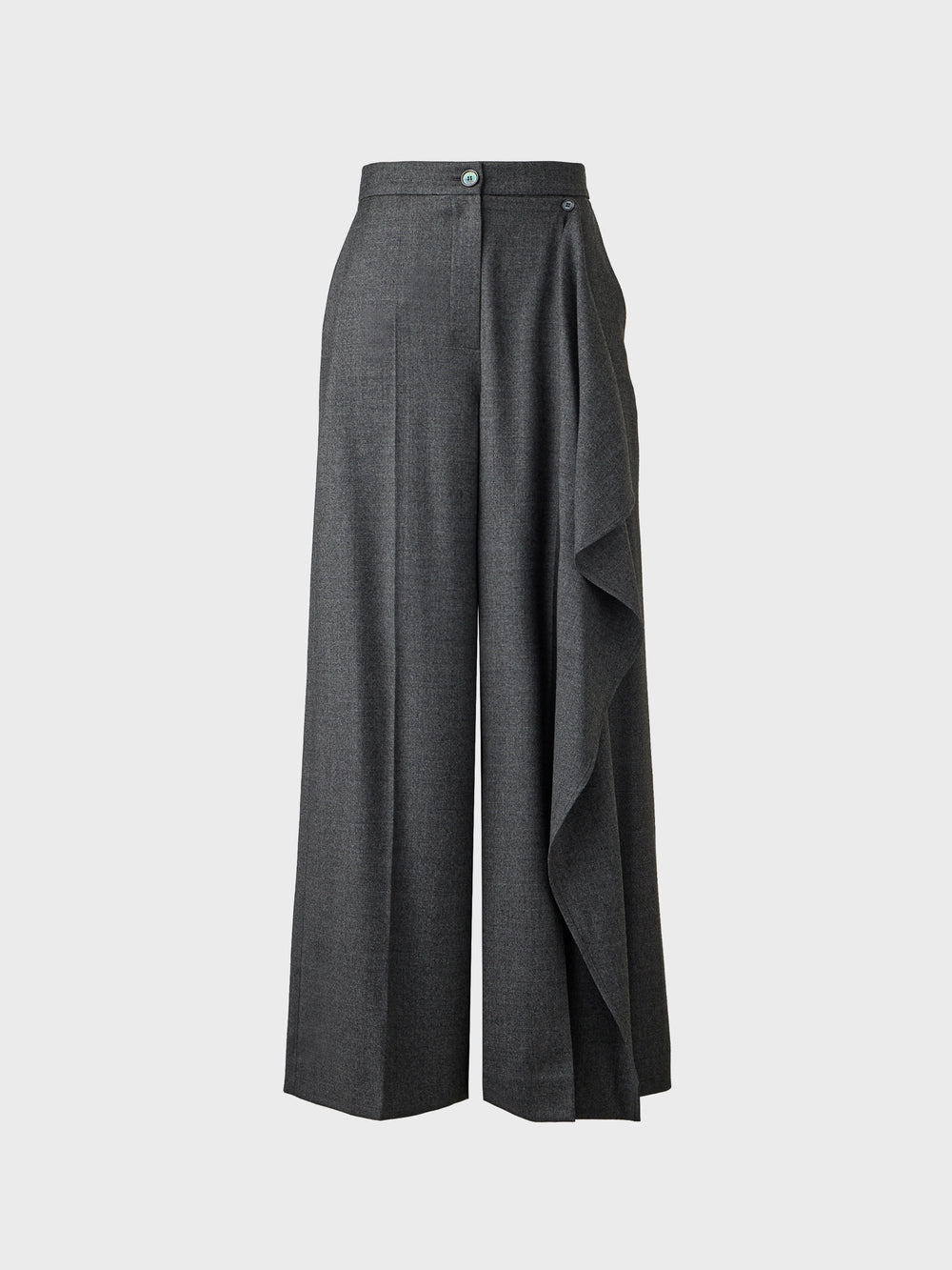 EENK Front Drape Layered Pants - Gray