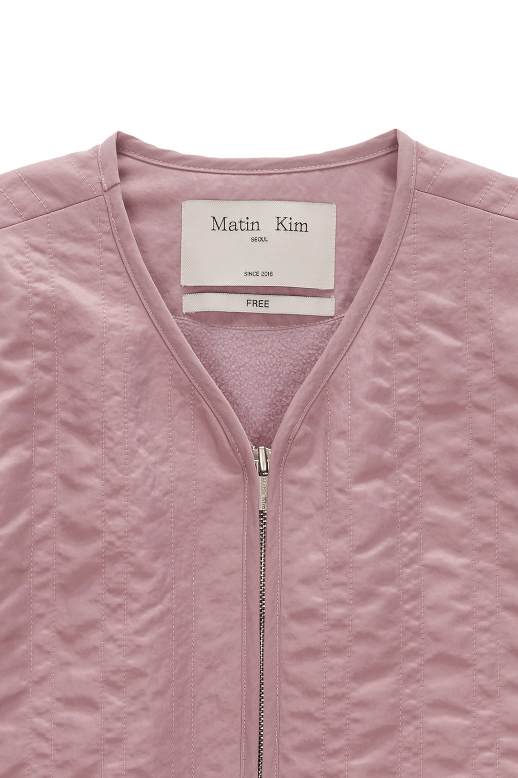 Matinkim Warm UP Quilting Jumper For Women IN Pink