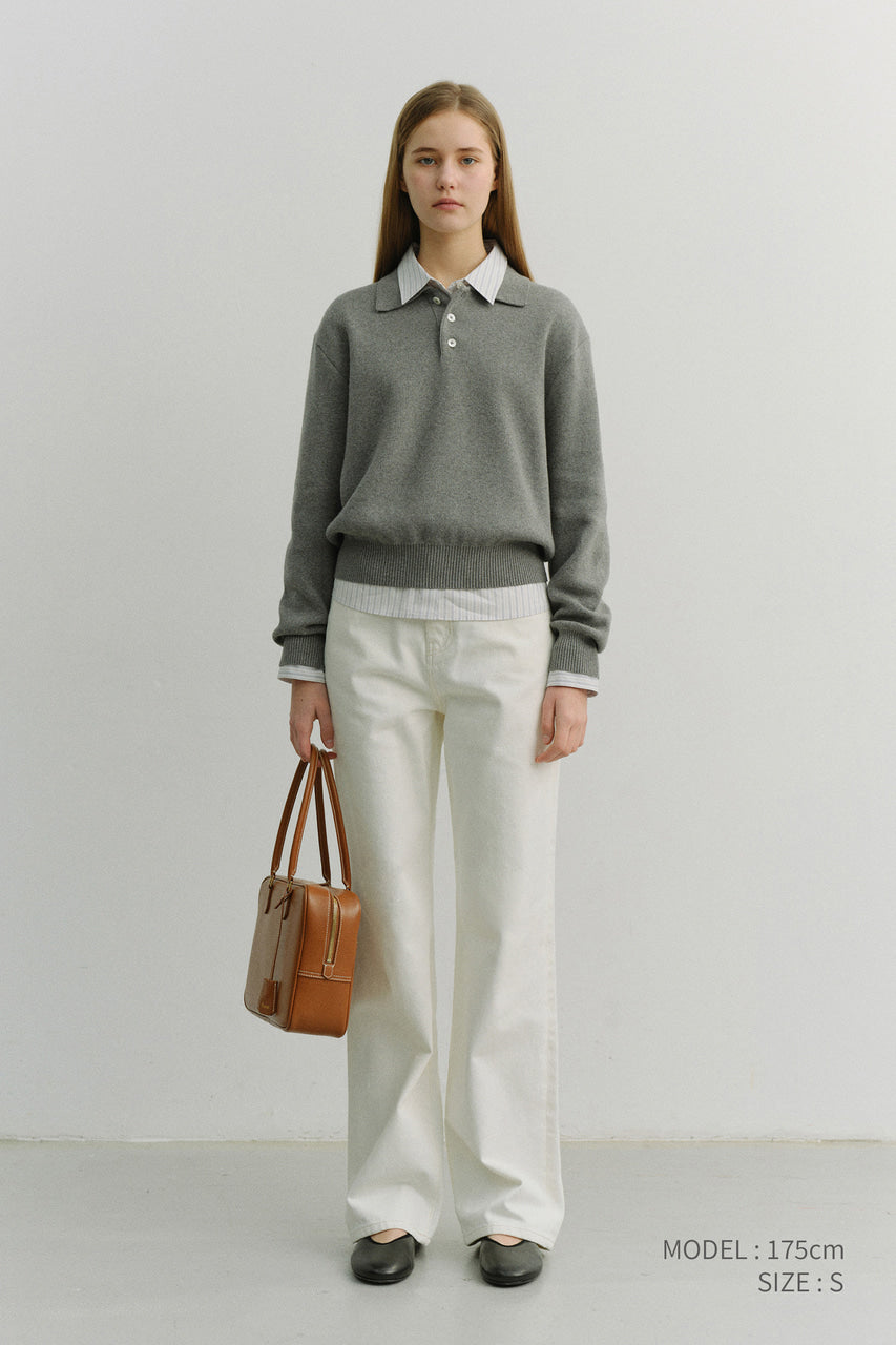 Dunst 90S Wide Leg New Jeans Cream White