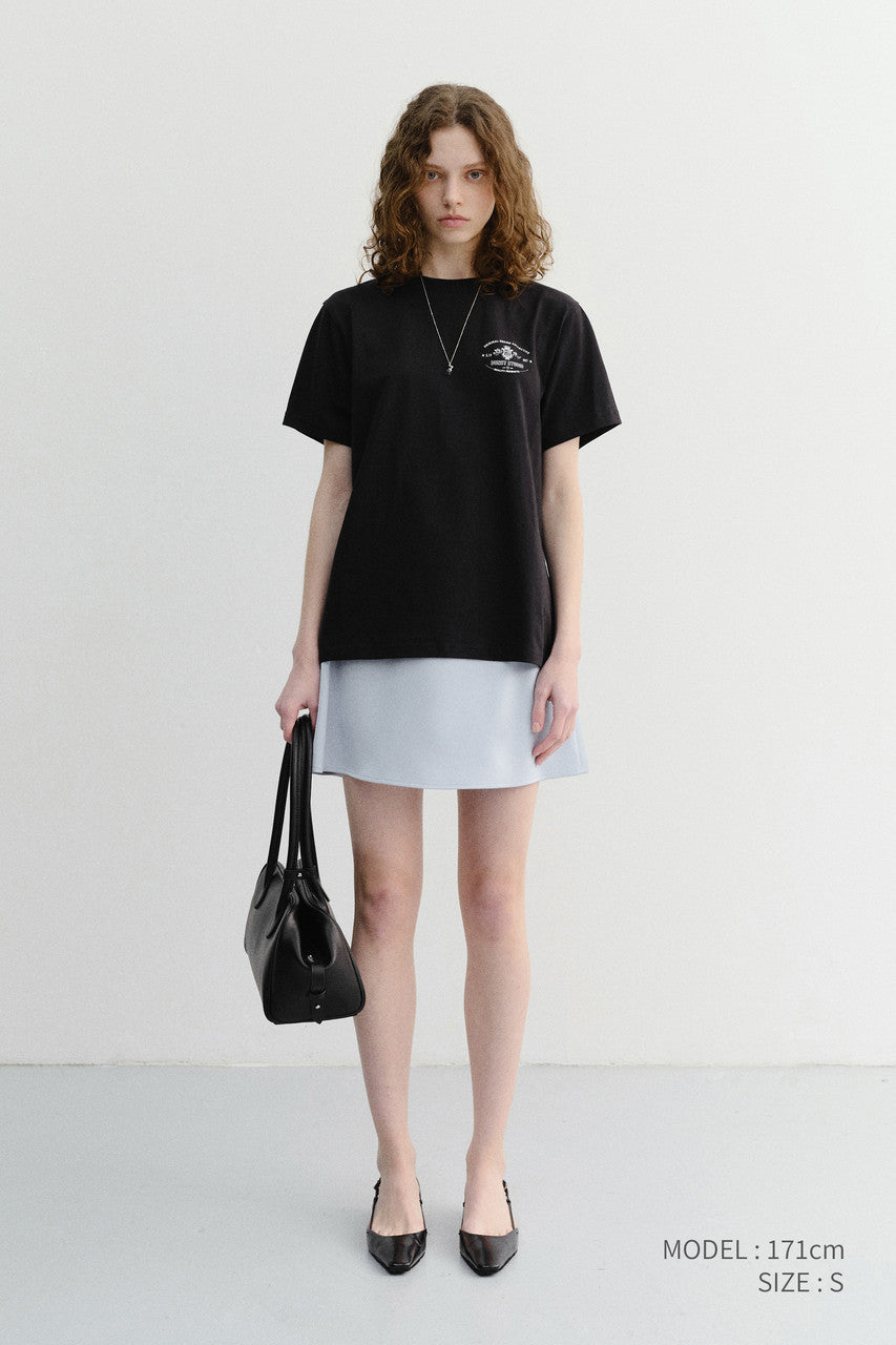 Dunst Unisex Cupid Arch Back Logo T-Shirt Black