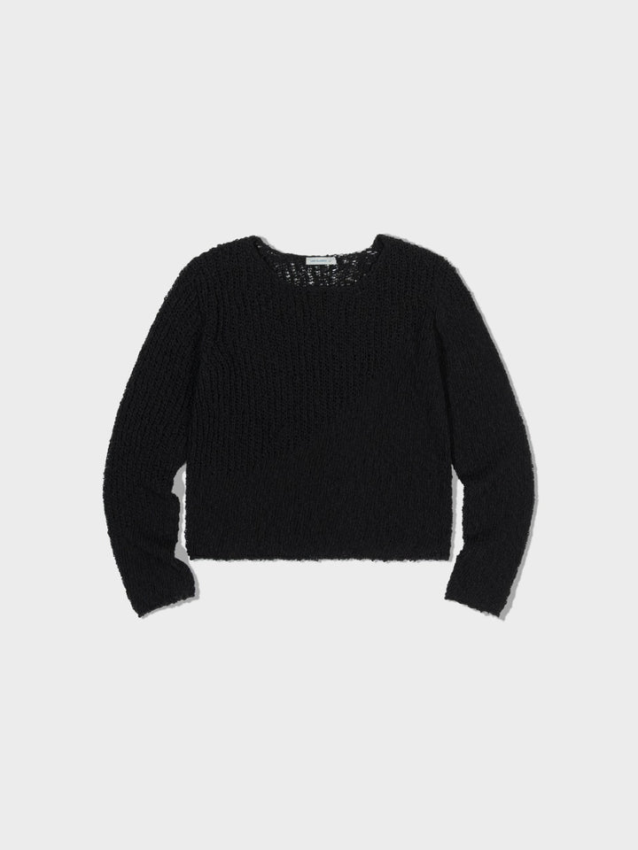 Low Classic Wave Cropped Sweater Black
