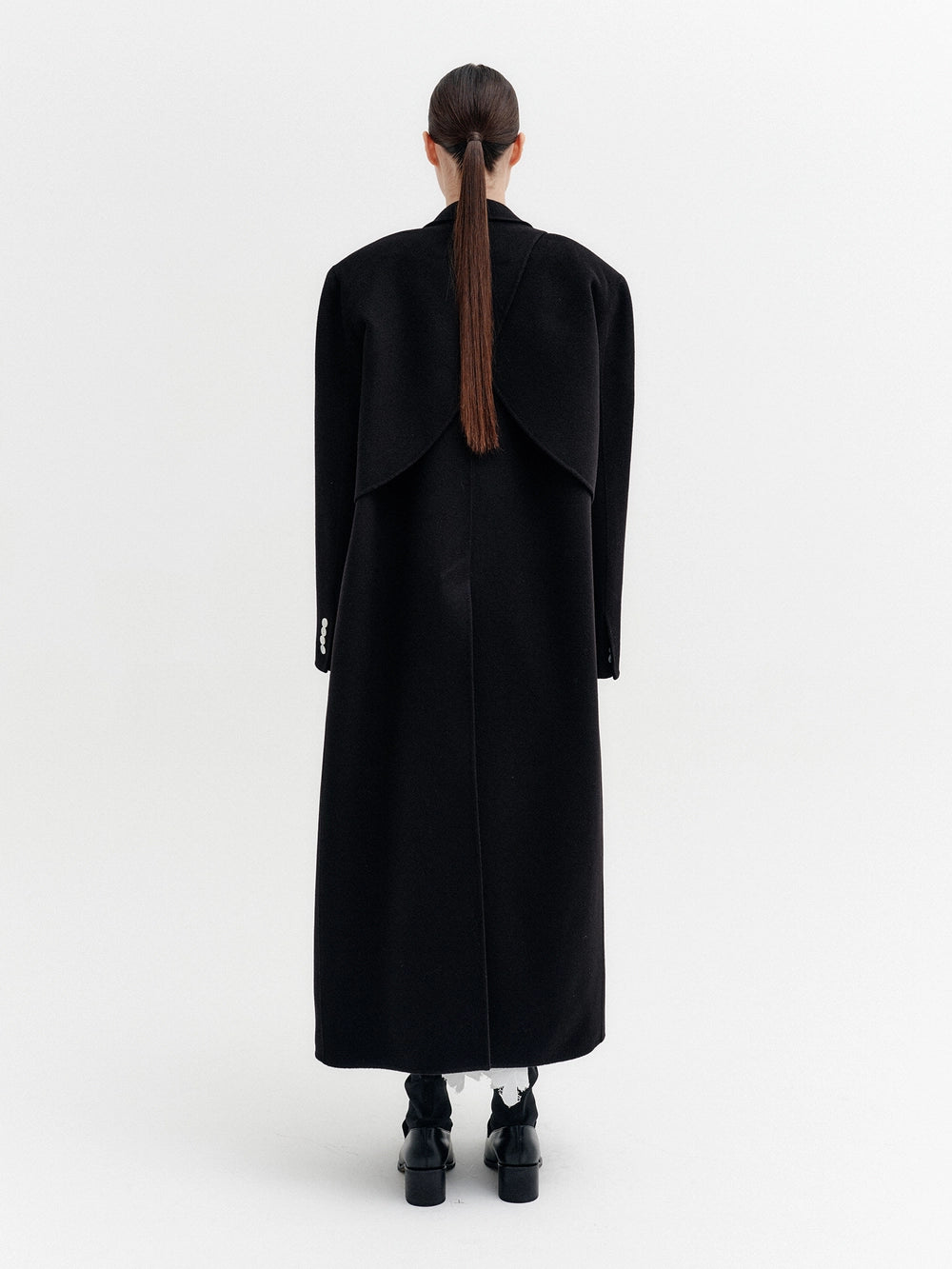 EENK Convertible Double Breasted Coat - Black