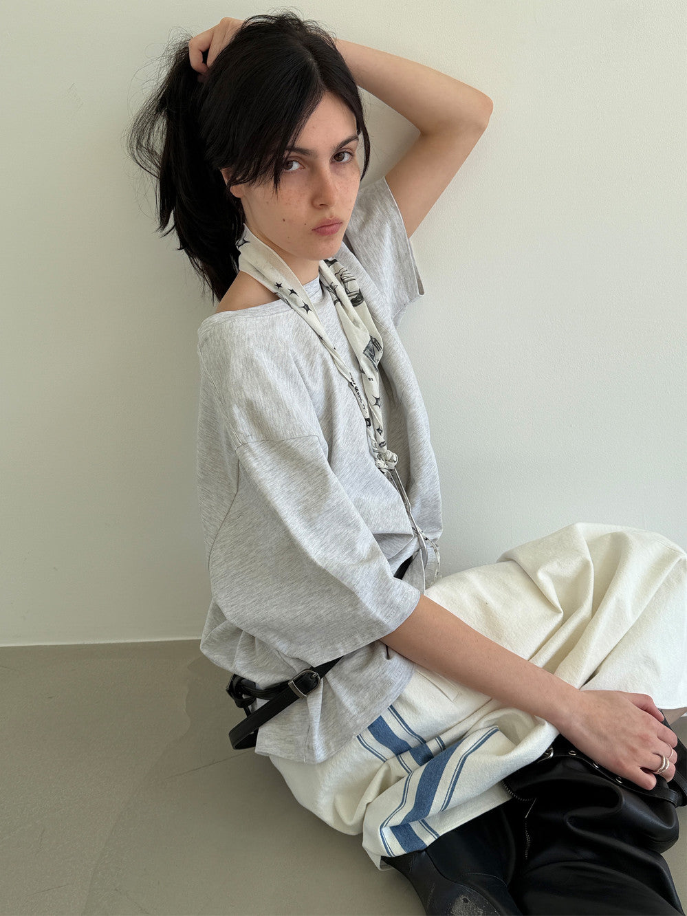 [Low Classic] Pipe Dream T-Shirt_Light Melange Grey