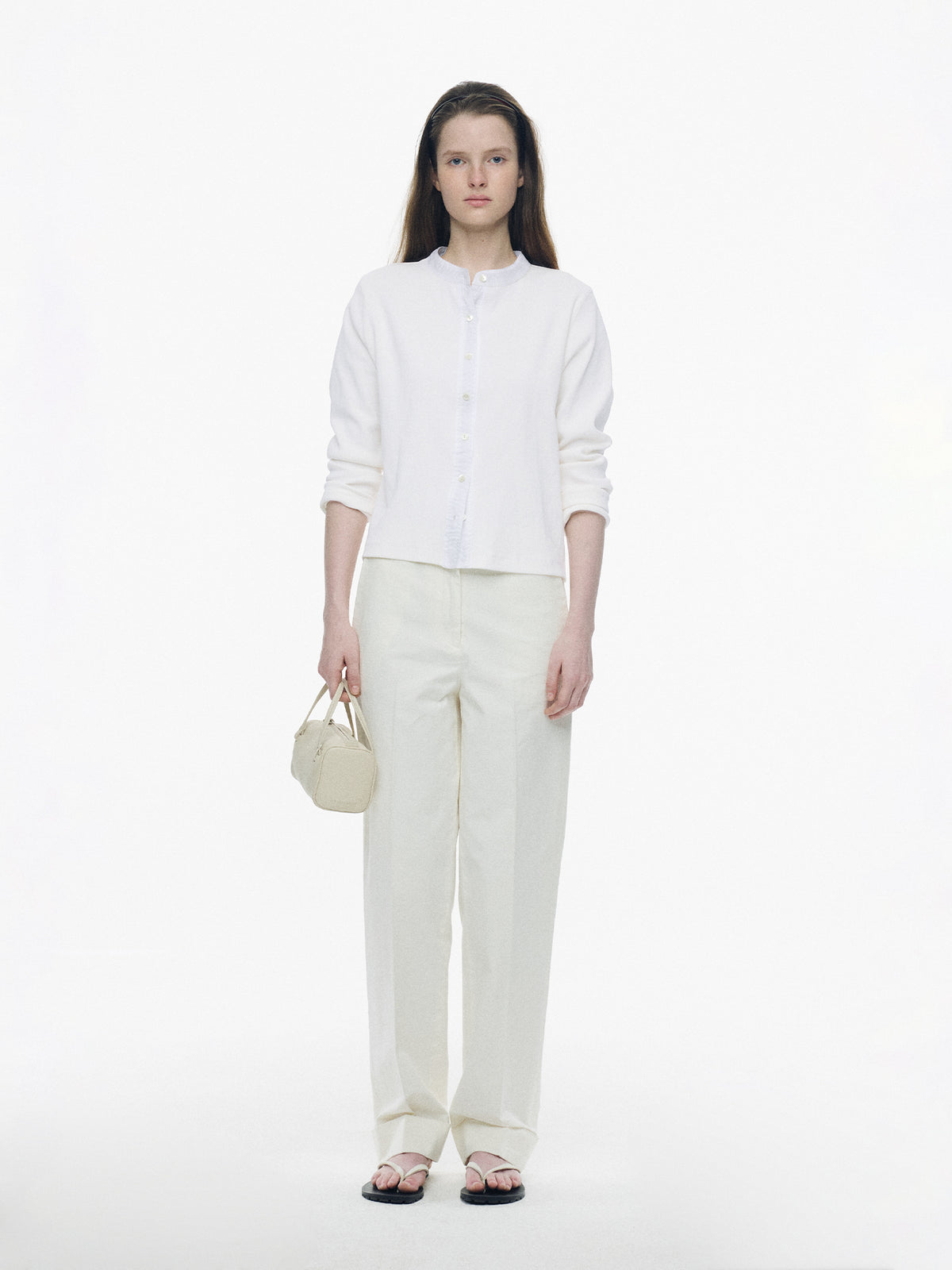 Nothing Written Vintage button cardigan (White)
