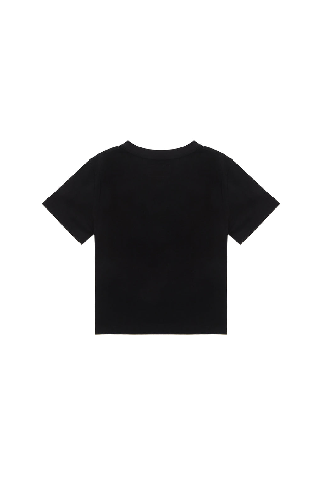 [matinkim] DAZZLE LETTERING CROP TOP IN BLACK