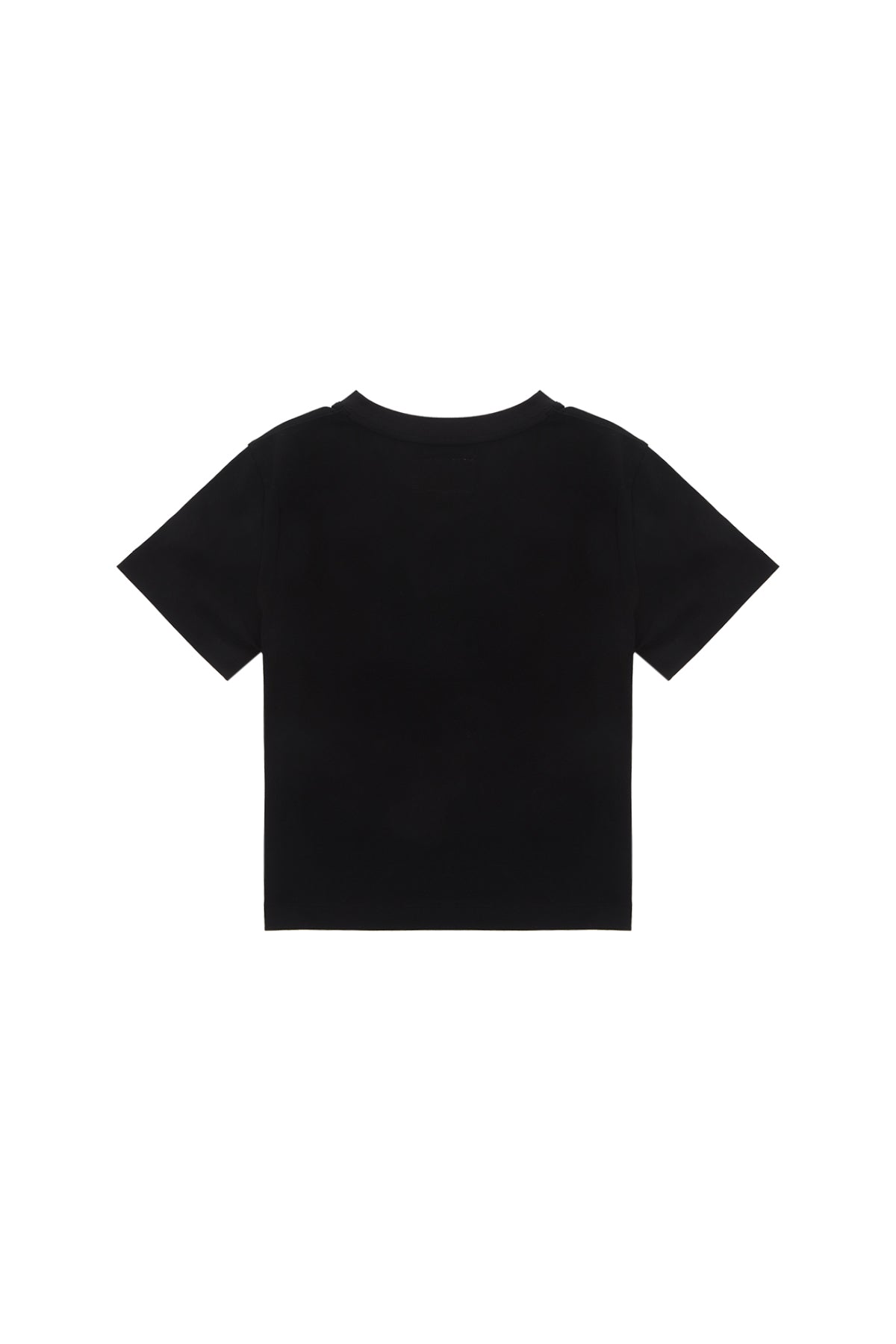 [matinkim] DAZZLE LETTERING CROP TOP IN BLACK
