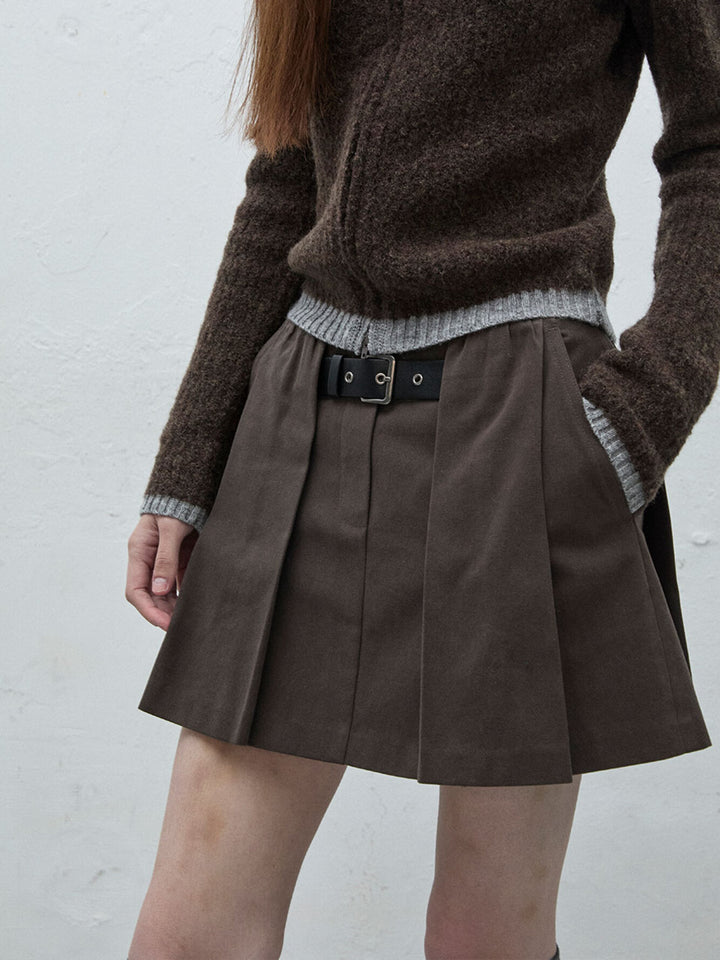 Raive Tuck Detail Mini Skirt