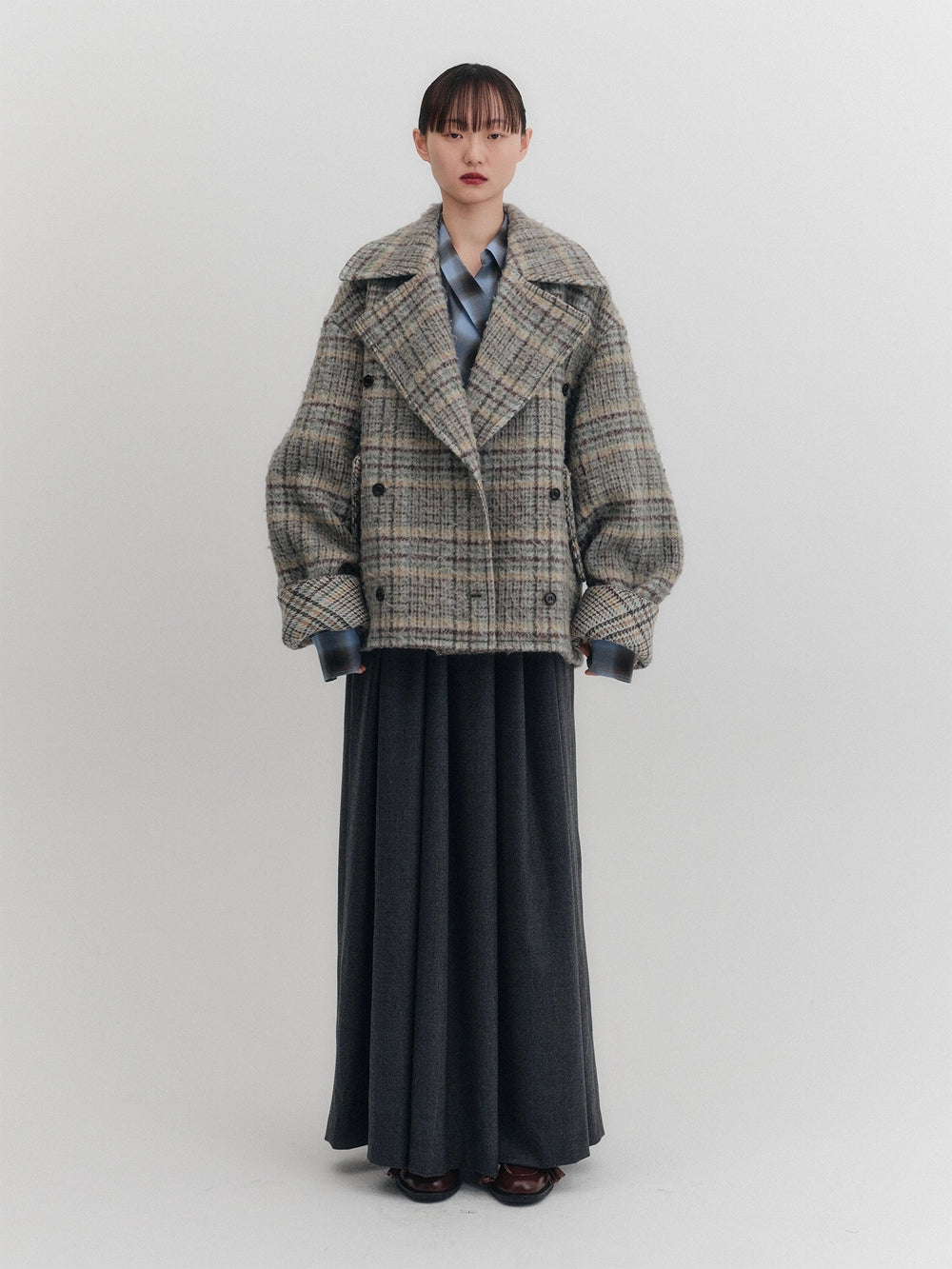 EENK Oversized Short Coat - Multi