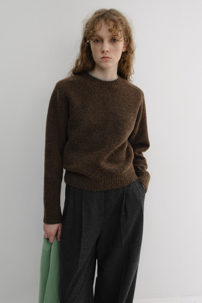 Dunst Unisex Shaggy Dog Sweater Brown