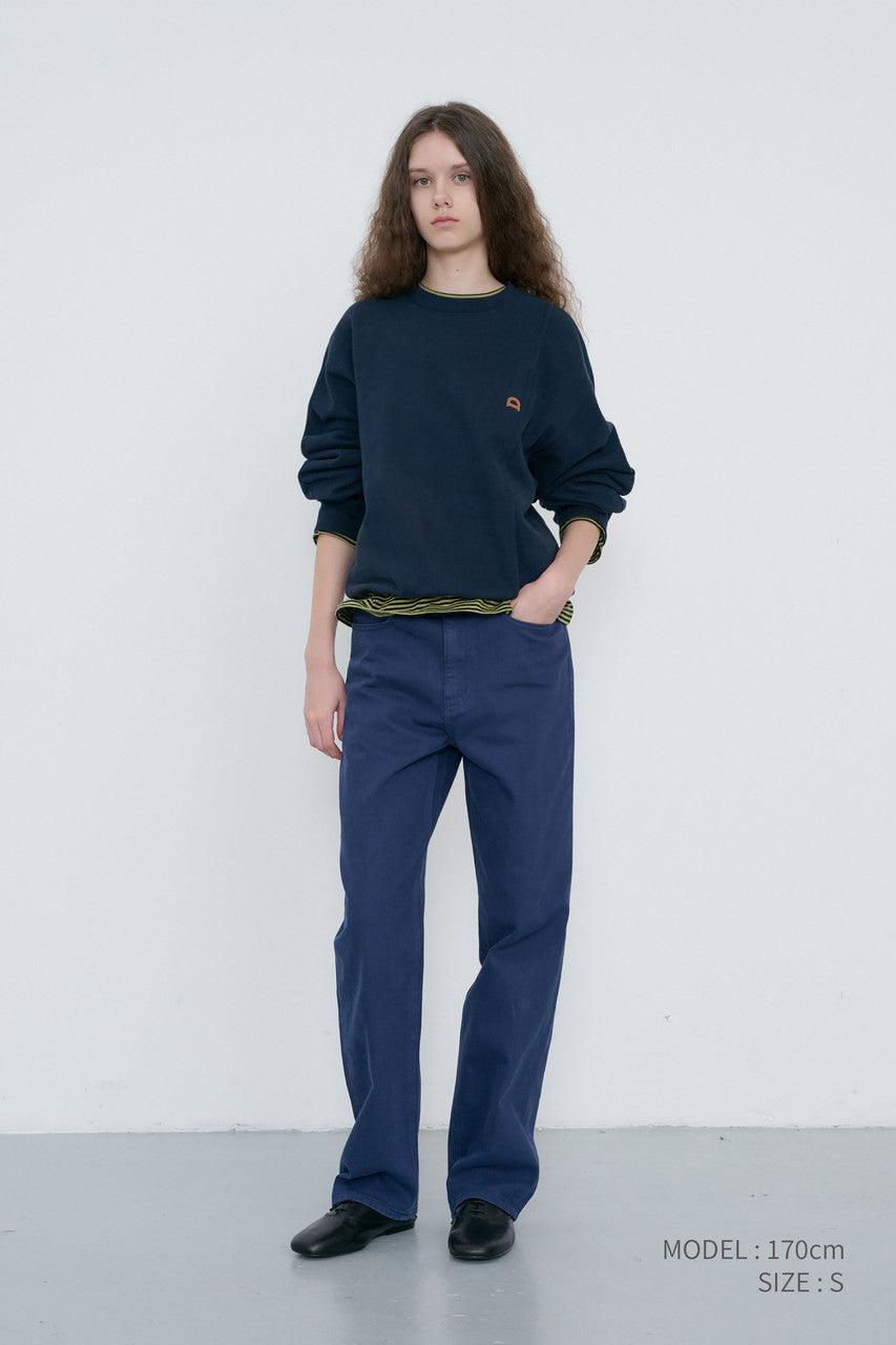 Dunst Unisex Dunst Logo Crease Sweatshirt French Navy