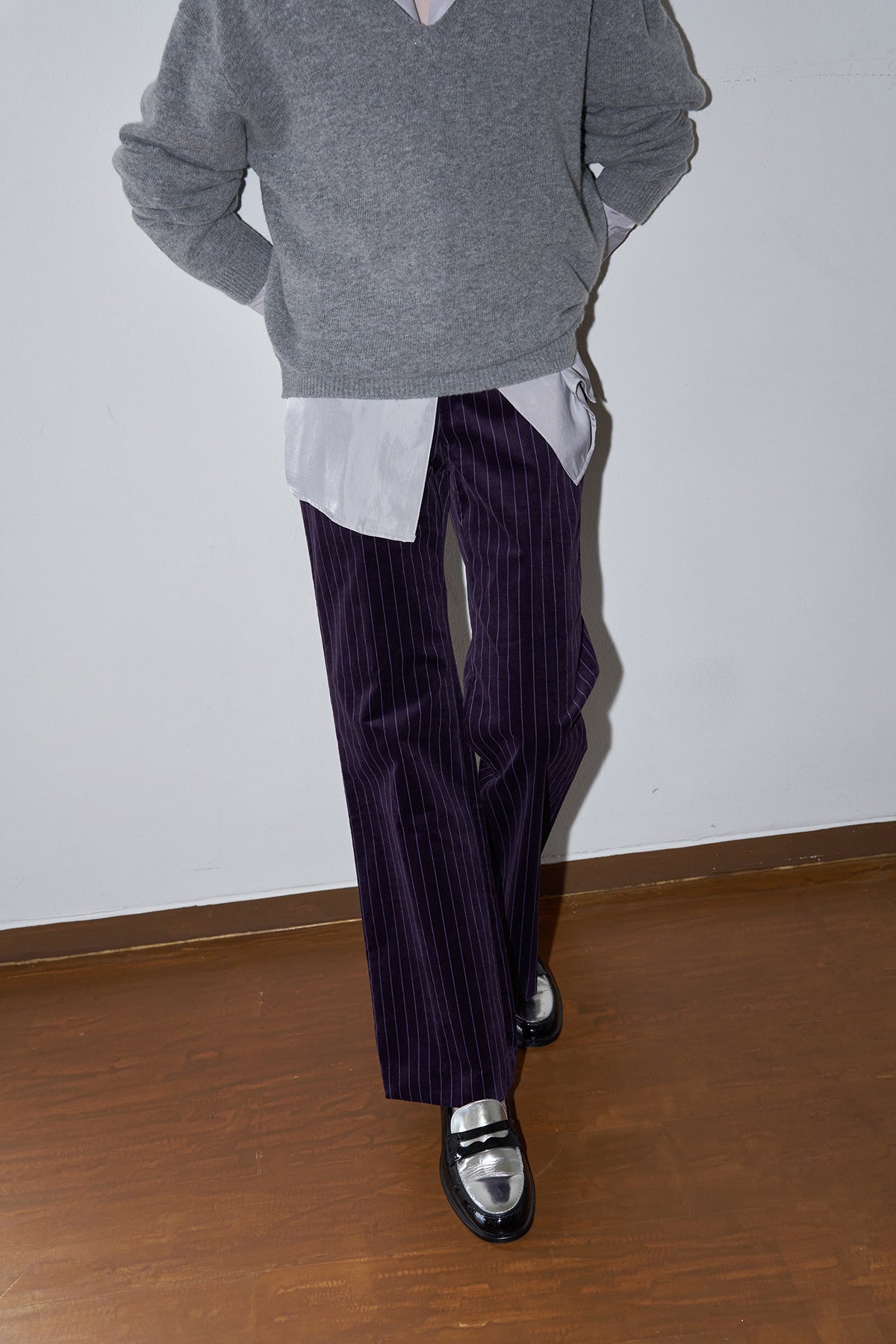 Overdueflair Classic Straight Slacks Purple