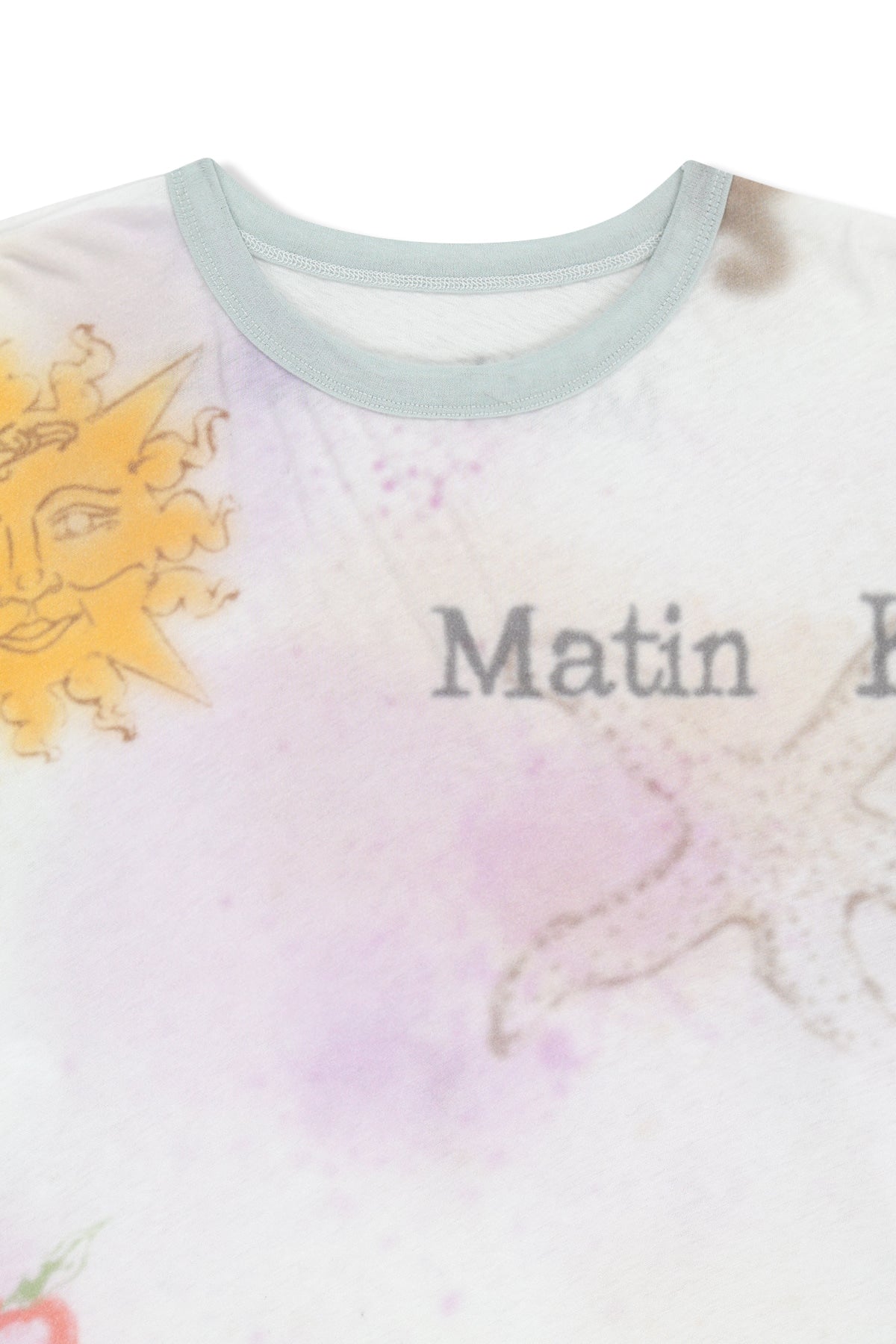 Matinkim Matin Kim Sketch Graffiti Over Fit Top IN White