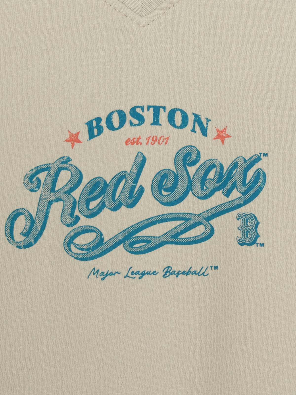 MLB Korea Women's V-neck Letter Crop T-shirts