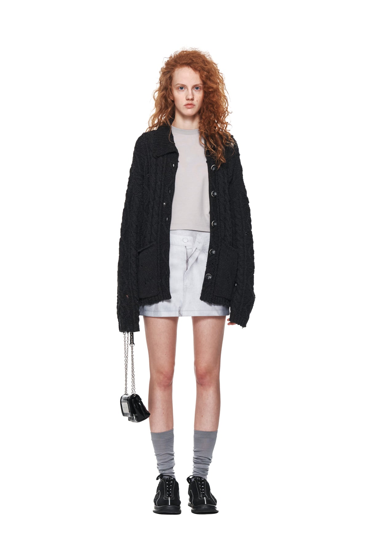 Matinkim Denim Printed Jersey Mini Skirt IN Sky