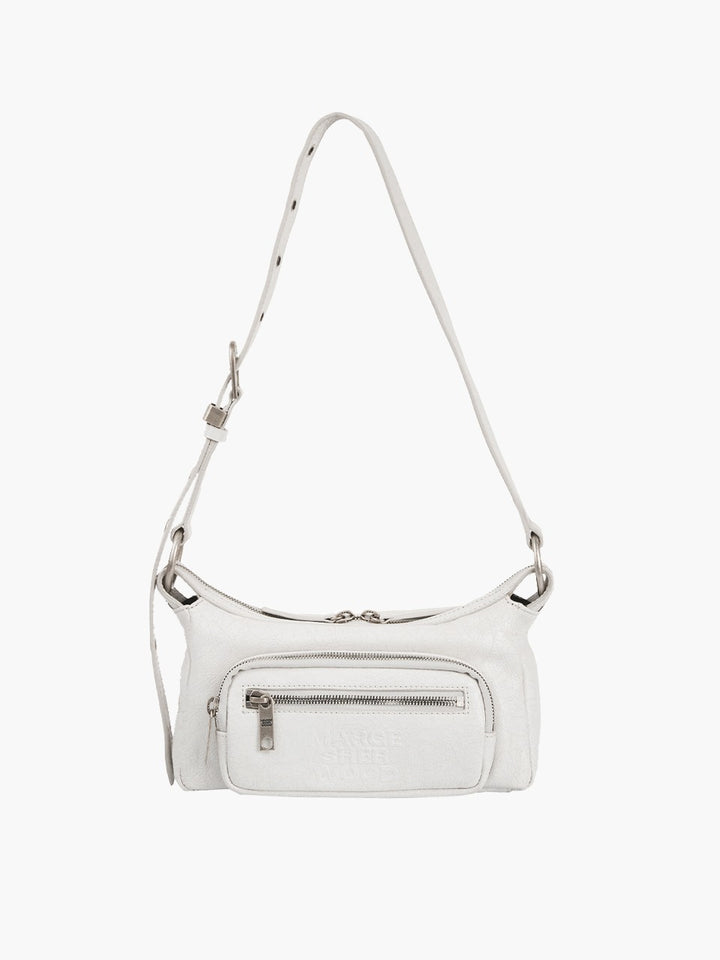 Margesherwood Outpocket Hobo Mini off white cracked