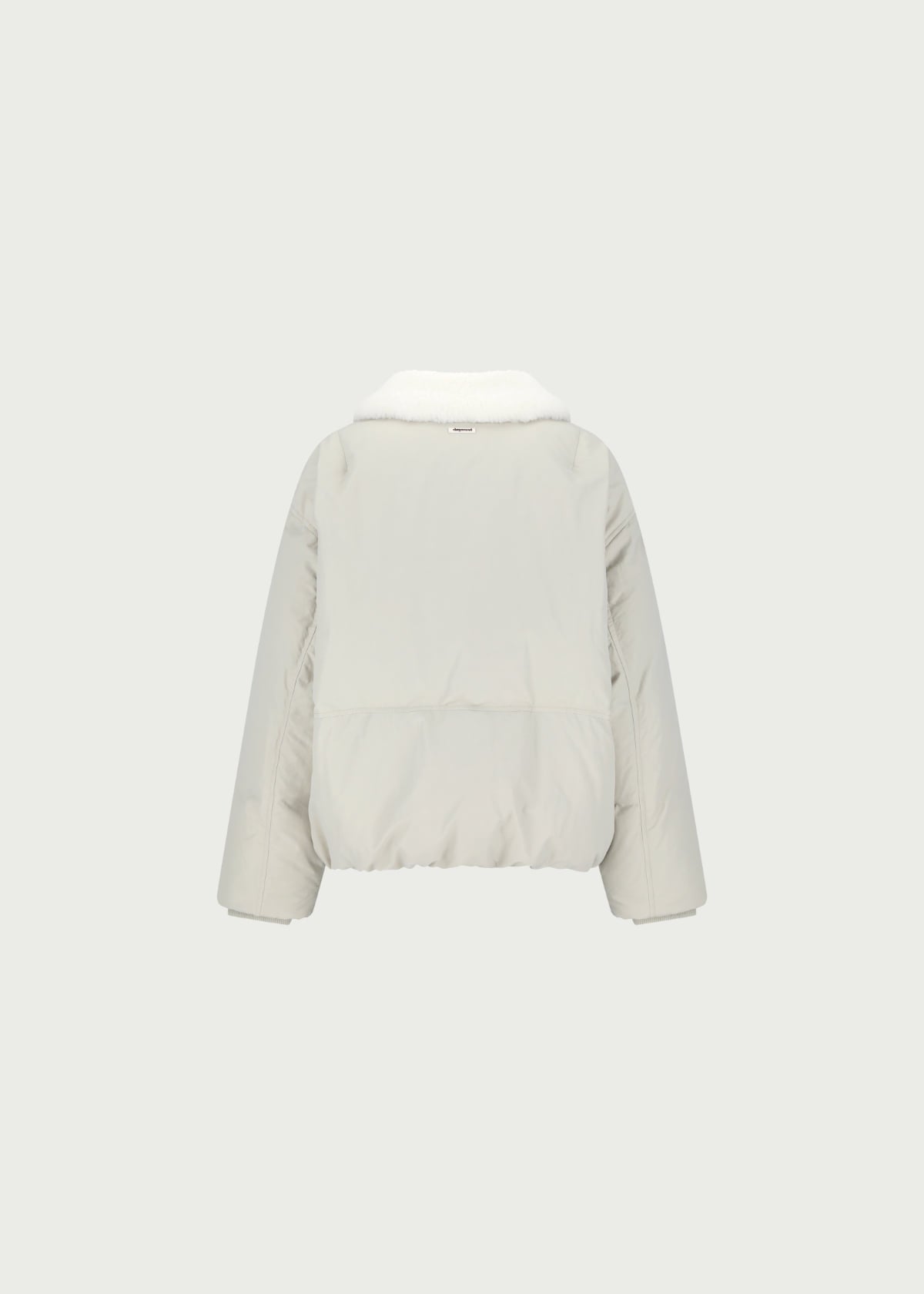 Depound fur collar duck down jumper - beige
