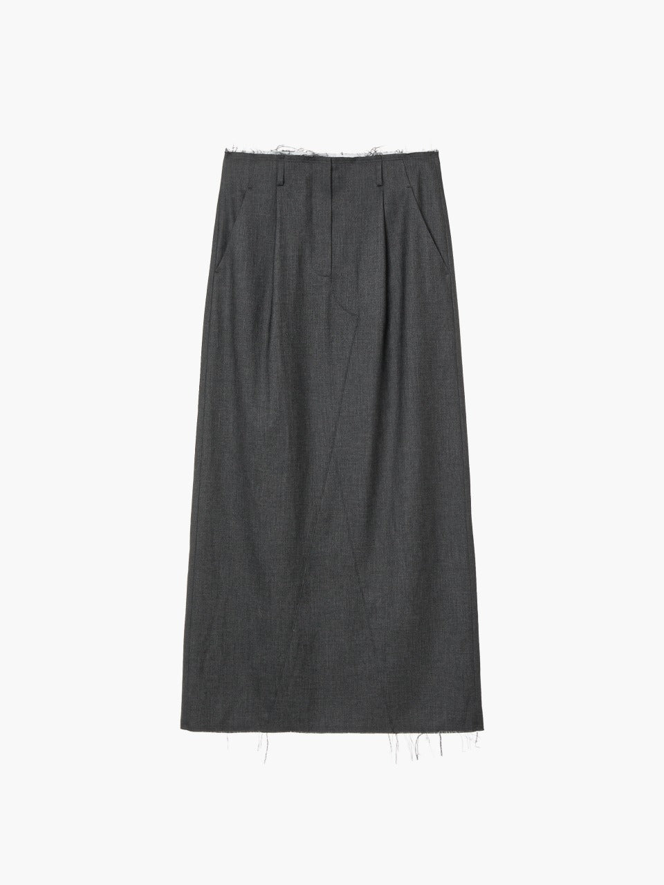 Margesherwood Cut-Off Maxi Skirt charcoal