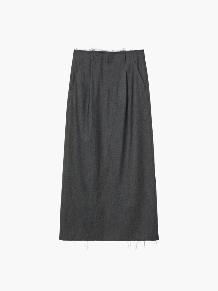 Margesherwood Cut-Off Maxi Skirt charcoal