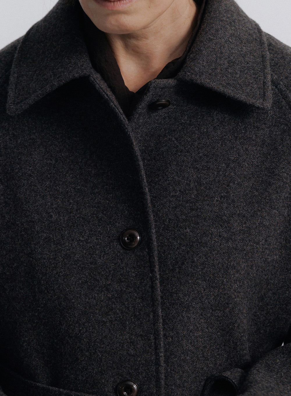 Kindersalmon Sigrid Wool Coat Mahogany
